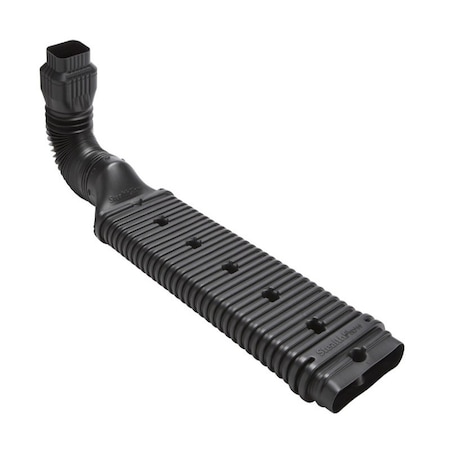 Amerimax Home Products Amerimax StealthFlow 4.75 in. H X 7.25 in. W X 43 in. L Black Vinyl K Downspout Extension 4601